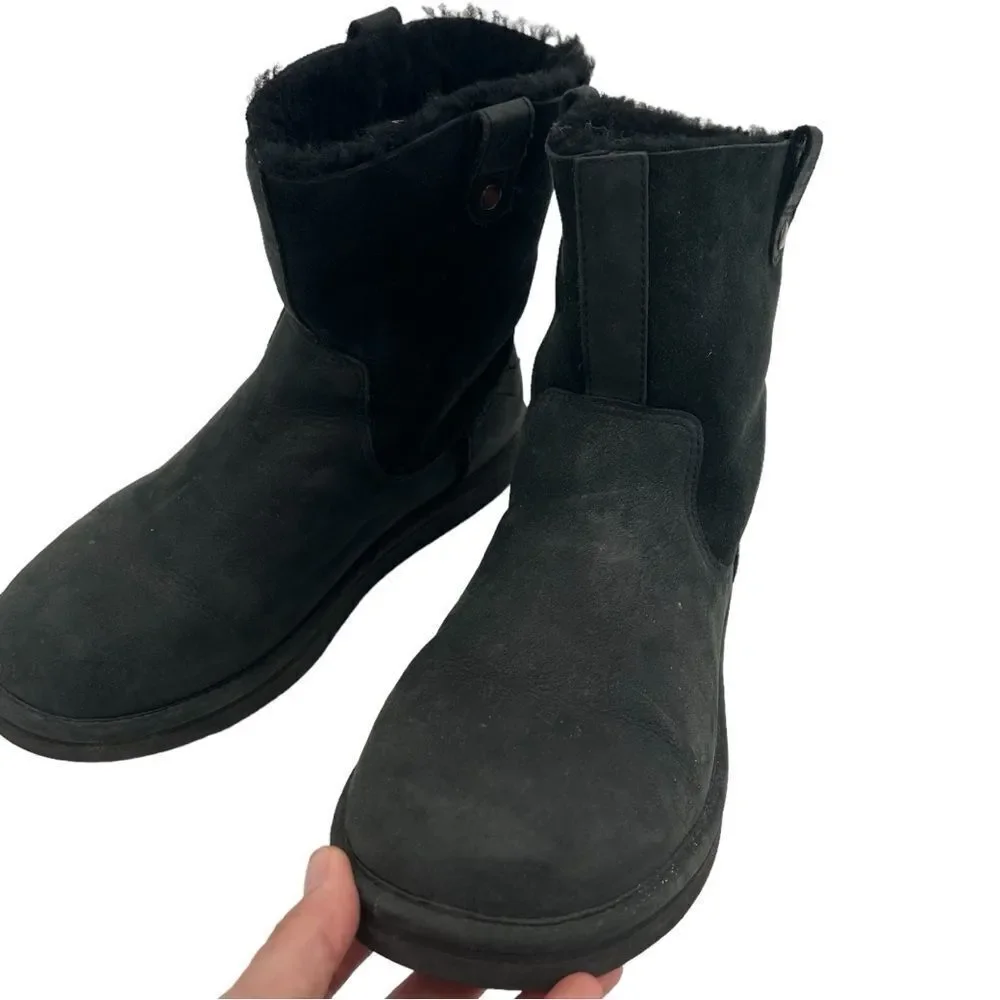 UGG Sequoia black suede boots SN 1007711 size 10